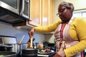 Nearly 50% of median Haitian household spending devoted to food